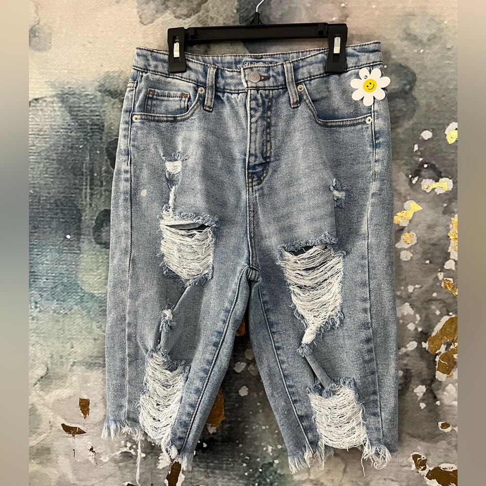 Wild Fable | Longer Distressed Shorts